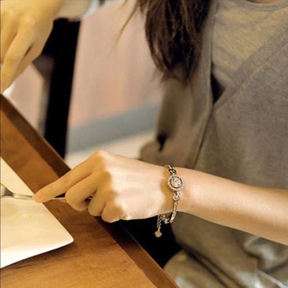 GOLD cubic zirconia bangle. Great for stacking  - Picture 2 of 7